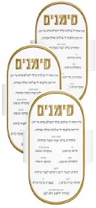 Picture of Leather Simanim Napkin Rings Lucent Design White Gold 4 Pack